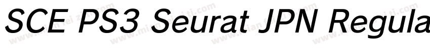 SCE PS3 Seurat JPN Regular字体转换